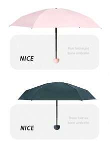 Mini Popular Multi-Color Folding Portable Mini Pocket Umbrella Multifunction UV Protection Folding Umbrella Portable UPF50+ Sun Protection Umbrella For Daily For Outdoor Adventure Travel Sports Beach Picnic Camping - Beige - View 10