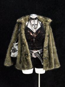 Sunspun Casual Loose Cropped Jacket - Mustard Yellow - View 1