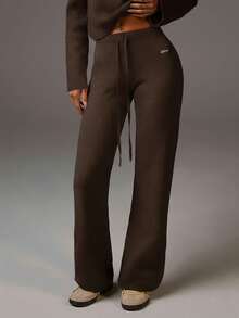 Athîral Women's Casual Solid Color Knit Pants, Versatile For Autumn/Winter,Fall,Fall Clothes For Women