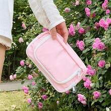 1Pc Macaron Large Pencil Case Pouch ,INS Stationery Bag, Portable Handheld Pencil Case Bag , Cosmetic Bag, For Teens Office,&School Supplies Back To School,Pencil Pouch,School Bag - 彩色 - 查看 6