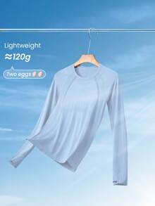GLOWMODE Seamless Slimfit Long Sleeve Top Hip Length Antibacterial Lightweight Summer