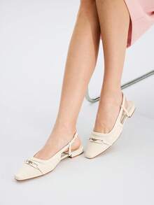 PREMIUM COMFY LADIES FLAT SHOES, FOR HALLOWEEN CHRISTMAS, SPRING SHOES SPRING BREAK EASTER - Beige - View 7