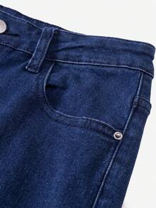 SHEIN Bolty Teen Boy Fashion Casual Y2k Vintage Cool Street Basic Simple And Comfortable Blue Denim Stretch Skinny Jeans For Kids Clothes Teen Boy Dailywear And Kids Winter And Fall Rave Outfits Festival And Outfits Streetwear Clothes Jeans