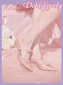 Dola Lovely Women's Fashionable Red Thin Strap Pointed Toe High Heels - Pink - View 5