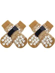 PETSIN 1 Pair Of Pet Socks Foot Cover, Cat And Dog Socks, Outdoor Anti-Skid Waterproof Shoes Socks, Pet Supplies