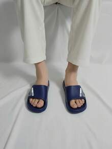Sandalia para hombre transpirable EVA punta abierta sin cordones suela antideslizante casual hogar playa sandalia - Azul - Ver 3