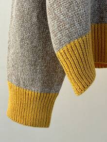 GlowEve 女士撞色设计休闲时尚针织毛衣，冬季