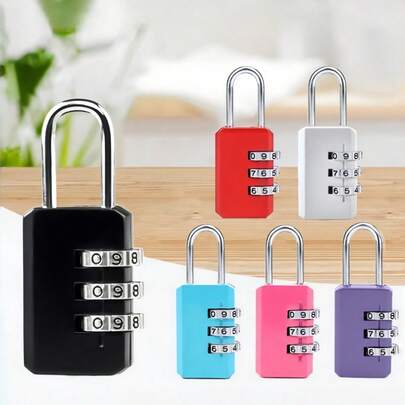 3PCS Mini Combination Locks Alloy Material Multi Color Options Anti Theft Security For Pencil Case Suitcase Backpack Drawer Locker Travel School Office