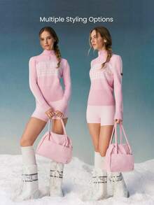 GLOWMODE Power Play Water-Repellent Storage Compartments Zipper Pockets Bowling Bag Gym Studio Travel Daily Casual - 粉色 - 查看 4