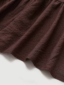 Lacomfia Plus Tie Waist Ruffle Hem Skirt