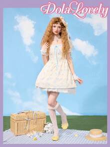 Dola Lovely Bow Decor Mary Jane Elegant High Heel Shoes