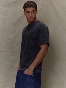 Musero 男士短袖圆领印花T恤 春夏款 - 黑色 - 查看 3