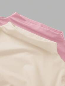 SHEIN SXY 2件套立领不对称下摆黑白长袖T恤 - 彩色 - 查看 5