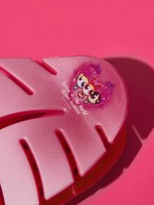 FanGlow THE POWERPUFF GIRLS X SHEIN 心形叶子设计发夹，采用优质材料制成的实用耐用的头发固定工具，鲨鱼夹采用新技术内部弹簧设计，防止头发被拉扯，适合日常使用或在聚会和聚会时佩戴。 - 西瓜紅 - 查看 8