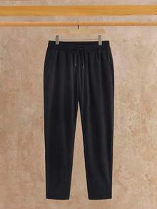 HIMLAND 男士几何纹理长袖单排扣衬衫和抽绳腰裤休闲西装 - 棕色 - 查看 10