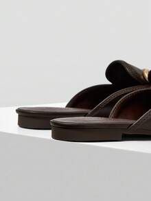 MOTF PREMIUM LADIES COMFORTABLE FLAT CASUAL SLIP-ON SHOES, FOR NEW YEAR HOLIDAY, SPRING SHOES SPRING BREAK EASTER FOR CHRISTMAS - Coffee Brown - View 6