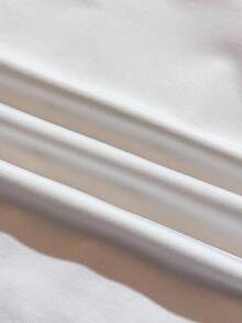 Attitoon Women's Casual Fashion, College Style Badge & Number 23 Print Turndown Collar Long Sleeve T-Shirt, Tight Fit Autumn/Winter Undershirt, White Top, White T-Shirt