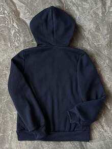 Rina Fox 新款字母刺绣休闲学院风时尚舒适女式夹克卫衣 - 藏蓝色 - 查看 2