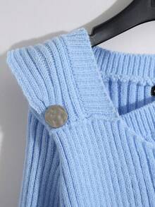 Lyxana Fashionable & Versatile Design Women Knit Sweater, Suitable For Work And Casual Wear, Autumn/Winter - Blue - View 3