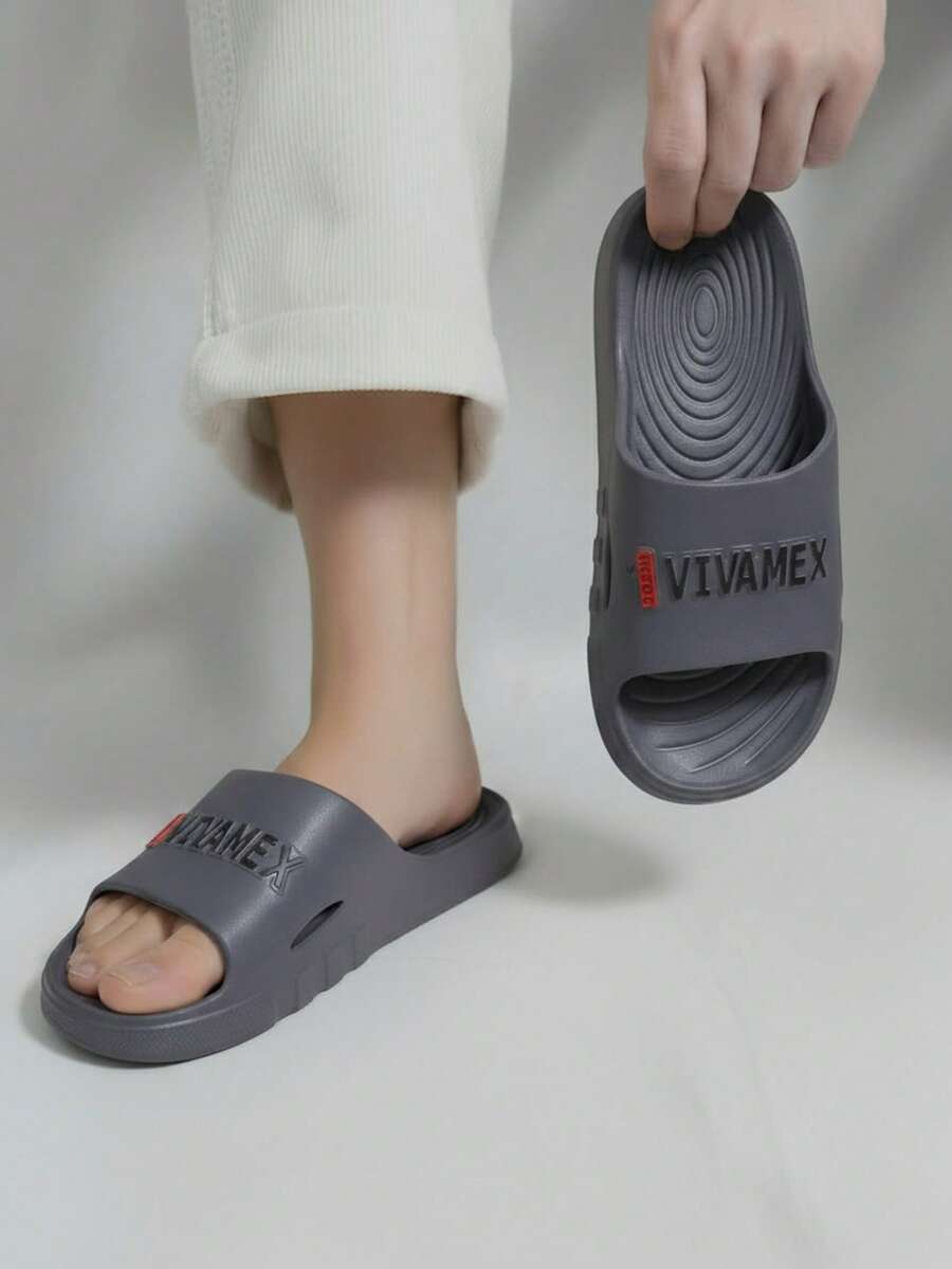 Sandalia para hombre transpirable EVA punta abierta sin cordones suela antideslizante casual hogar playa sandalia - Gris - Ver 1