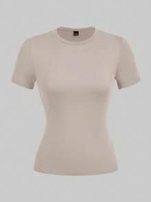 Tseoso Bộ 3 áo thun cổ tròn tay ngắn màu trắng dành cho nữ, áo cơ bản, trang phục mọi mùa, phong cách vintage softgirl, thoáng khí và thoải mái, trang phục thiết yếu khi đi chơi, đồ mặc nhà, trở lại trường, áo đa năng mùa thu, trang phục thể thao và tập gym gợi cảm - trắng - Xem 12