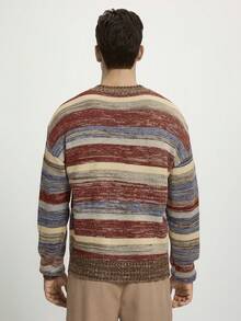 Manfinity Homme Áo len sọc màu thường ngày cho nam, Thu/Đông - Nhiều màu - Xem 6