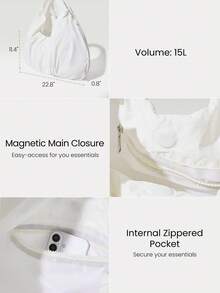 GLOWMODE 15L Glow The Distance Lightweight Waterproof Puffer Reflective Logo Magnetic Closure Zipper Pocket Tote Bag Gym Hiking Outdoors Travel Daily Casual Wear