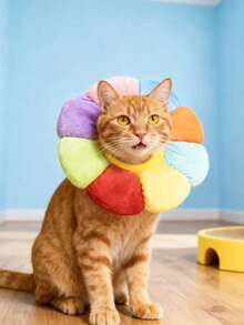 PETSIN 1 Piece Pet Sunflower Collar, Pet Elizabeth Collar, Soft Cat And Dog Collar, Pet Anti-Licking And Anti-Scratching Pet Collar, Pet