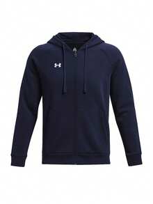 Under Armour Rival Men's Full Zip Hoodie Midnight Navy - Navy Blue - View 1