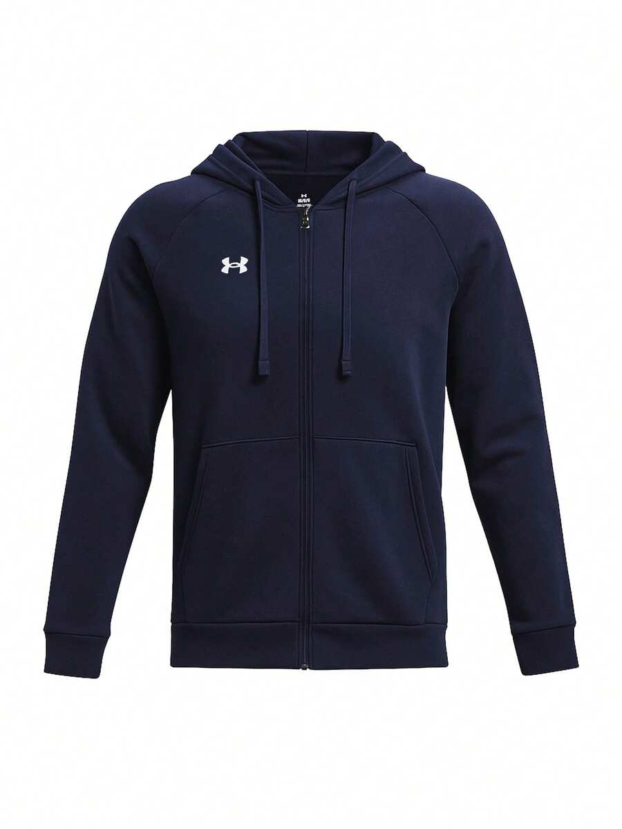 Under Armour Rival Men's Full Zip Hoodie Midnight Navy - Navy Blue - View 1