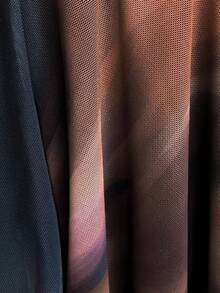 Soleia 性感复古渐变色露背 V 领系带网眼褶皱不对称下摆浪漫度假女式迷你连衣裙，适合派对、圣诞节、约会、夜总会、波西米亚风、波西米亚风、度假、秋季 - 彩色 - 查看 8