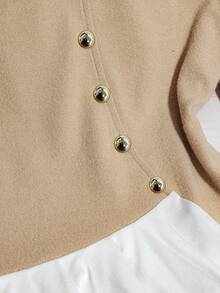 Franclia Women's Solid Color Elegant Contrast Color Long Sleeve T-Shirt, Autumn,Fall Clothes For Women,Casual Tops Women Casual Women Outfits Women's Country Clothing Winter Clothes For Women Halloween Costumes Christmas Women's Clothin Autumn Fall Clothes For Women Autumn Clothes Fall Outfits For Women Autumn Outfits For Women Fall Clothes Autumn Women Fall Women Clothes Fall T-Shirt For Women