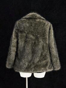 Sunspun Casual Loose Cropped Jacket - Apricot - View 2