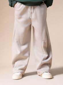 SUMWON Relaxed Fit Drawstring Sweatpants For Casual Everyday Comfort Wear Vacation - Grey - View 5