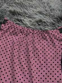 INAWLY 女士波尔卡圆点印花抹胸迷你连衣裙 - 粉色 - 查看 2