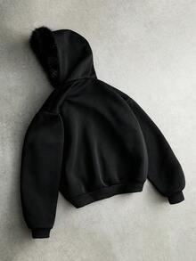 PAVTROS PAVTROS Manfinity Streetrush Men's Street-Style Popular INS Matching, Men's Street-Style Hoodie, Suitable For Outdoor Music Festivals, Nightclubs, Bars, Boyfriend/Husband Gift, Anniversary Gift, Black, Streetwear, Tracksuit, Warm Winter , Fall Black Graphic Hoodies Flannel Hoodie God Band Hoodie Goth Hoodie Grunge Hoodie