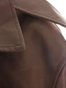 Aveloria Modichic 秋季风衣斗篷风格时尚优雅设计百搭简约中长夹克 - 卡其色 - 查看 8