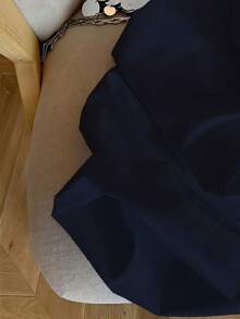 SHEIN EZwear Quần ống rộng đi nghỉ thường ngày cho nữ, thích hợp cho mùa hè, thích hợp cho kỳ nghỉ - Màu xanh hải quân - Xem 7