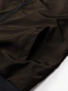Manfinity Homme Chaqueta casual de manga larga con cremallera de unicolor para hombre - Café integral - Ver 6