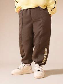 SUMWON Toddler Pullover Sweatshirt Set With Jogger Pants Los Angeles Athletic Club Graphics Vacation - Yellow - View 5