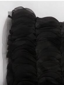 Franclia Vestito felpa da donna taglie forti, manica lunga, stile autunno/inverno, vestibilità morbida, elegante patchwork con volant sul fondo, collo tondo