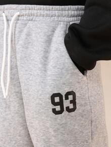 SUMWON Boys Heathered Jogger Sweatpants With Flare Leg Design And Drawstring Waist For Casual Comfort Vacation - Grey - View 5