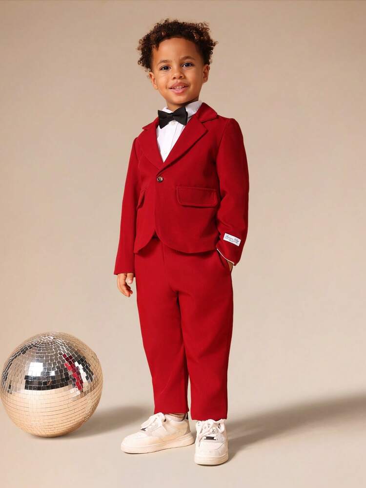 Single Button Blazer With Matching Pants