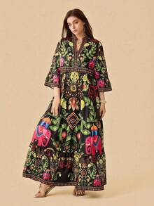 Travachic Váy dài tay cỡ lớn, thời trang cho mùa hè Váy nghỉ dưỡng Váy thường ngày cho phụ nữ Váy dự tiệc gia đình Váy dự tiệc Váy hẹn hò Váy thường ngày cho phụ nữ Váy in họa tiết bohemian Váy dự tiệc thời trang Váy giảm eo cao cấp Váy Maxi Lãng mạn và thanh lịch, Váy dài mùa hè Váy Maxi cho phụ nữ Váy Maxi Boho Trang phục ngày lễ Váy đi biển dài Váy thường ngày Trang phục thoải mái Phong cách thường ngày lười biếng Váy Chillax Vừa vặn Trang phục kỳ nghỉ Trang phục bãi biển cho phụ nữ - Nhiều màu - Xem 5