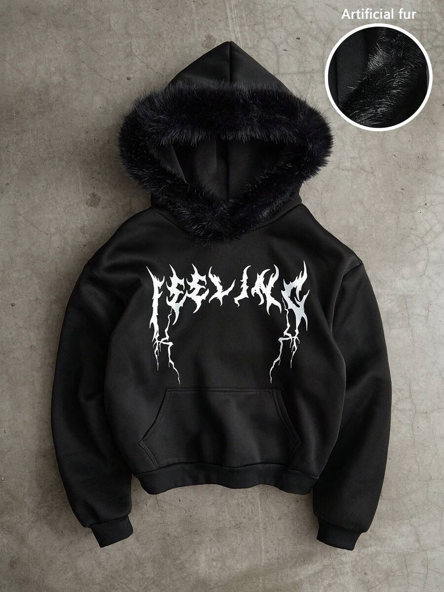 PAVTROS PAVTROS Manfinity Streetrush Men's Street-Style Popular INS Matching, Men's Street-Style Hoodie, Suitable For Outdoor Music Festivals, Nightclubs, Bars, Boyfriend/Husband Gift, Anniversary Gift, Black, Streetwear, Tracksuit, Warm Winter , Fall Black Graphic Hoodies Flannel Hoodie God Band Hoodie Goth Hoodie Grunge Hoodie