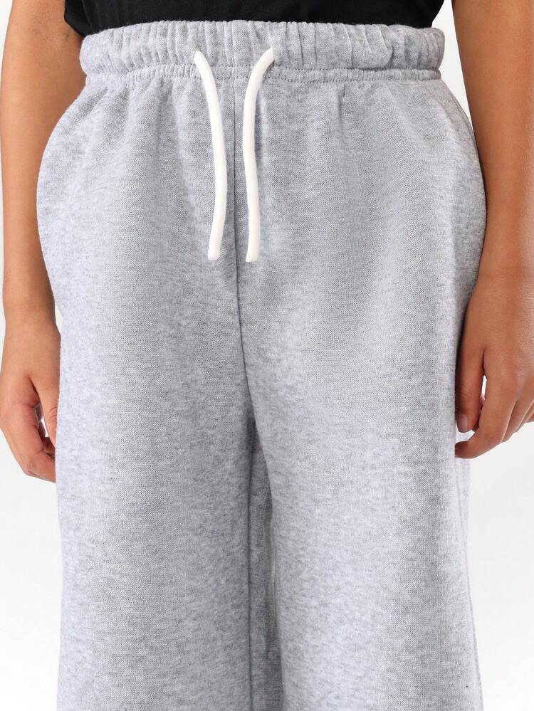 Wide Leg Joggers With Drawstring And Pockets