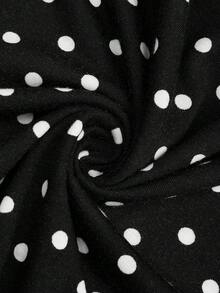 Sweetra Blusa de punto con cuello halter drapeado y espalda descubierta con estampado de lunares, para mujer de talla grande. Ideal para cumpleaños, salir, camisa linda de estilo Y2K, blusa envolvente.