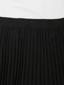 Franclia Completo da donna taglie forti, composto da blazer smanicato con cintura e gonna plissettata, adatto per la primavera/autunno, elegante abbigliamento da ufficio