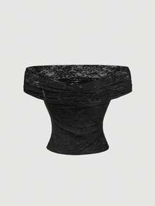 SHEIN MOD 1 chiếc áo nữ ren nhún bèo ôm sát thời trang màu đen xuyên thấu cho buổi hòa nhạc, 1 áo 3 kiểu, lễ hội, đi biển, hàng ngày, phong cách Boho, Y2K, áo đi chơi, phong cách miền Tây, áo cổ yếm, phong cách năm mới, áo ren đen, áo dự tiệc, đi biển, thời trang đường phố nữ, phong cách đồng quê, áo vintage nữ, mùa xuân/hè, áo 3 kiểu, áo đen, áo gợi cảm, quà Valentine cho nữ, áo mùa xuân cho nữ - màu đen - Xem 8