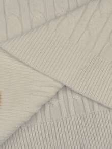 SHEIN Tween Girl Minimalist Elegant Casual College Style Crew Neck Chunky Knit Fitted Sweater, Long Sleeve Top, Autumn/Winter Sweater, Graceful, Long Sleeve, Crew Neck Top - Beige - View 6